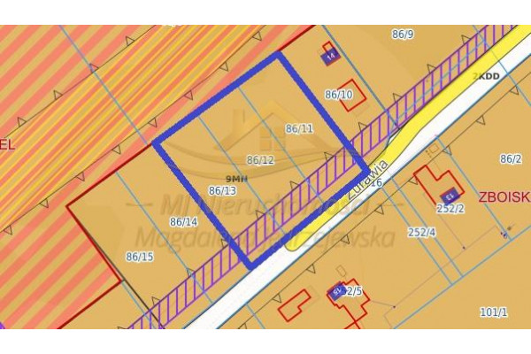 żyrardowski, Radziejowice, Trzy działki po 1500 w Zboiskach z MPZP